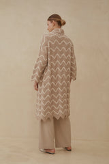 Triana Zigzag Crochet Coat