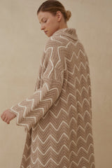 Triana Zigzag Crochet Coat
