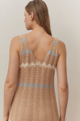 Waves Pima cotton Crochet Dress