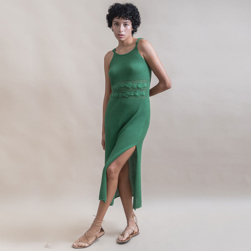 Marcela crochet dress S / Green / 100% cotton Marcela crochet dress S / Green / 100% cotton