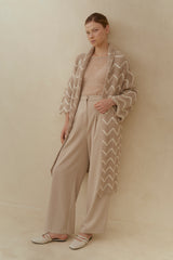 Triana Zigzag Crochet Coat
