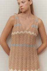 Waves Pima cotton Crochet Dress