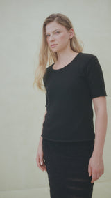 Elvira Alpaca Knit Skirt - Black